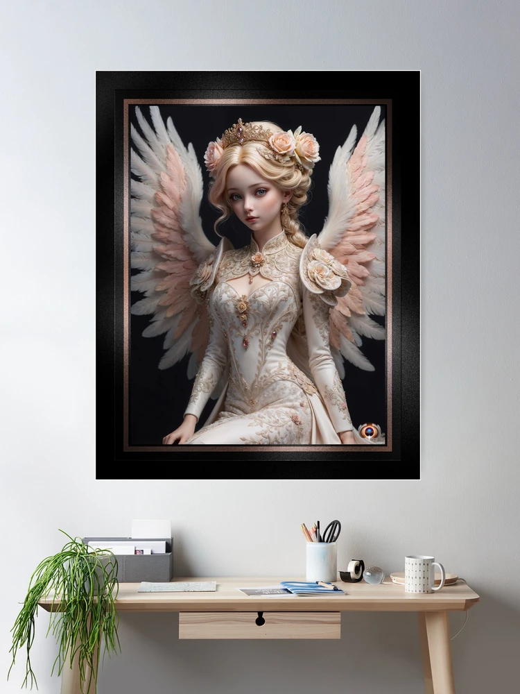 A Beautiful Angelic Vision Of The Adorable Elora Florentine Enchanting AI Concept Art by Xzendor7 Room Decor Poster Art Print