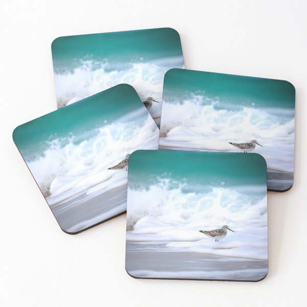 Item preview, Bird playing on the Beach by the Ocean designed and sold by ArtbyJustis.