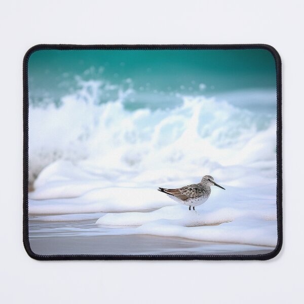 Item preview, Bird playing on the Beach by the Ocean designed and sold by ArtbyJustis.