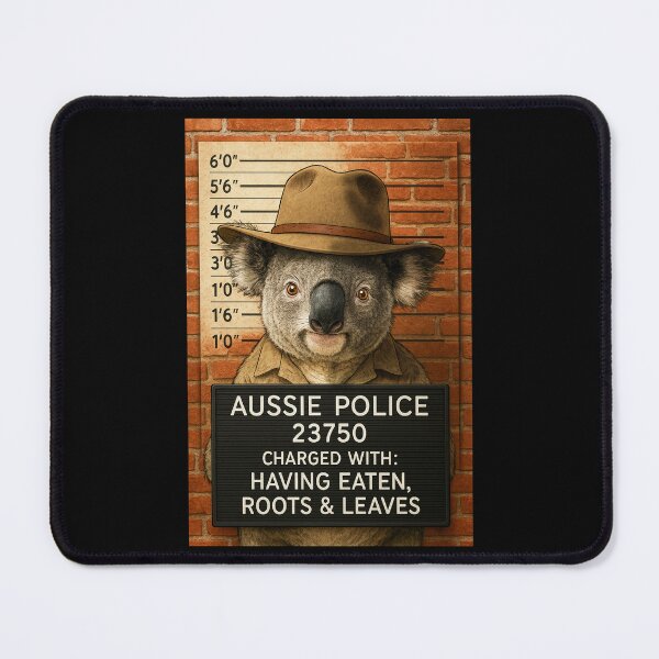 Artikelvorschau, Koala Mugshot – Outback Offender Lustige australische Tierkunst entworfen und verkauft von Michael van der Hoorn.