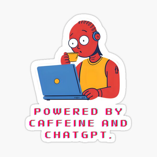 Item preview, Propulsé par la caféine et le chat GPT designed and sold by SweetTravels.