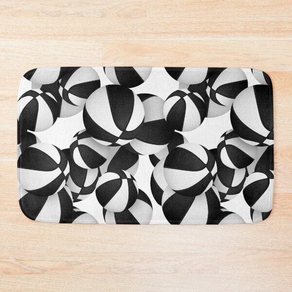 Item preview, Black white basketballs pattern designed and sold by katzdzynes.