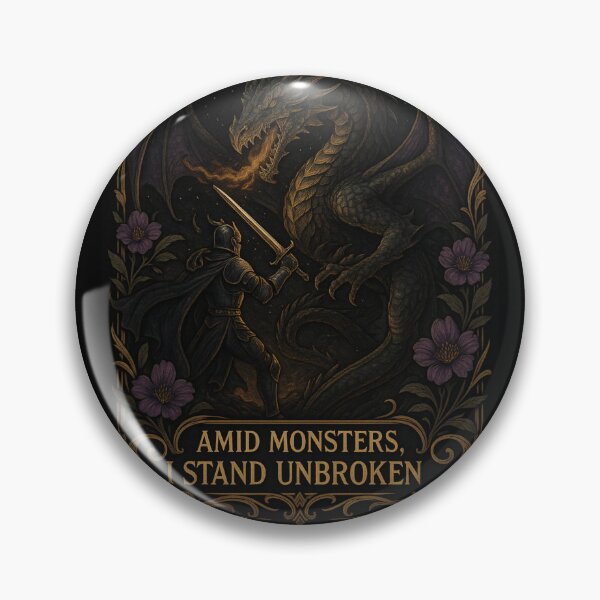 Item preview, Amid Monsters, I Stand Unbreakable. designed and sold by SoulArtLove.