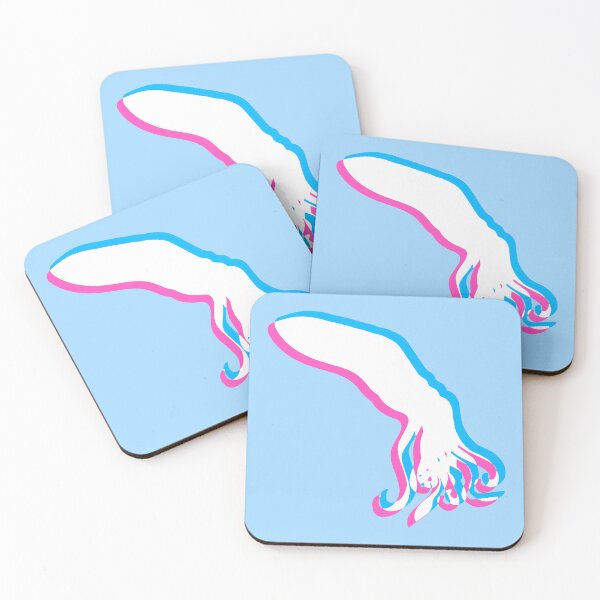 Item preview, Octopus 3D illusion design cool blue red cyan pink dimensional designed and sold by shirt-o-mat.