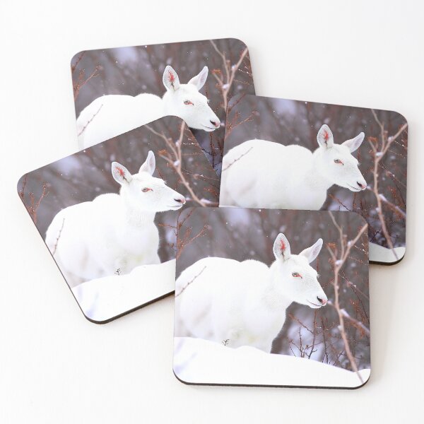 Item preview, White Animal Playing in the Snow designed and sold by ArtbyJustis.