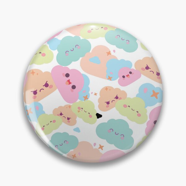 Item preview, Happy Pastel Clouds – Kawaii Sky Pattern designed and sold by ForcePrint.