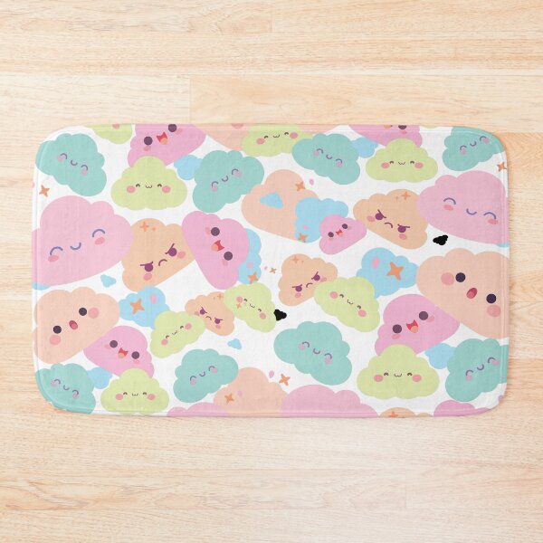 Item preview, Happy Pastel Clouds – Kawaii Sky Pattern designed and sold by ForcePrint.