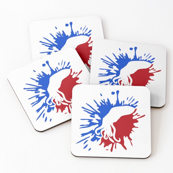 Item preview, Octopus red blue sport logo colors drop graffiti spray designed and sold by shirt-o-mat.