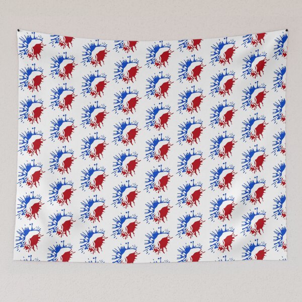 Item preview, Octopus red blue sport logo colors drop graffiti spray designed and sold by shirt-o-mat.