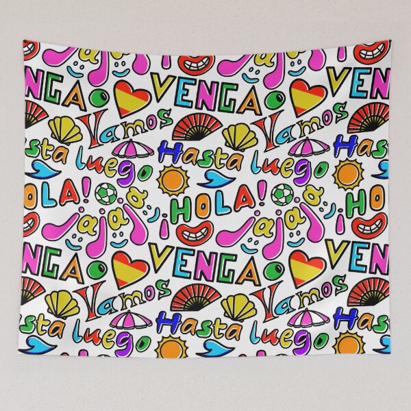 Item preview, Spanish Typography Themed Digital Drawing designed and sold by Sweet & Spicy Studio.
