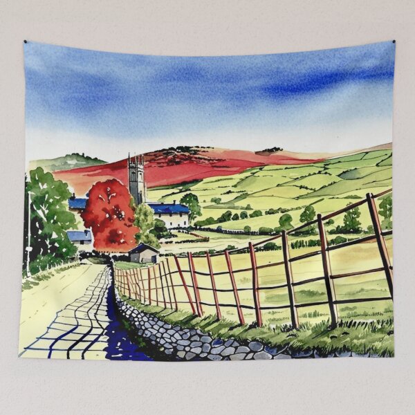 Item preview, The road to Widecombe（watercolour + AI) designed and sold by artsmeow.