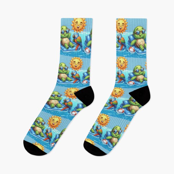 Item preview, Turtle's Sunny Summer Vacation with Parrot Friend designed and sold by IraBum.