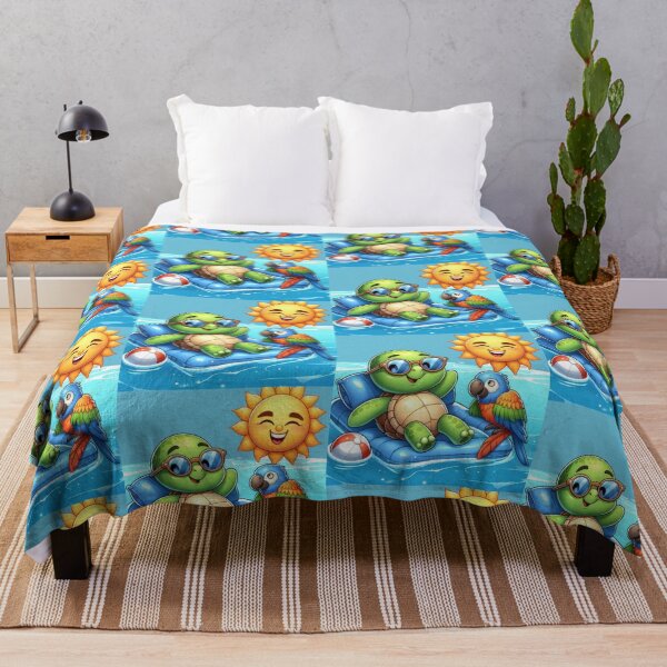 Item preview, Turtle's Sunny Summer Vacation with Parrot Friend designed and sold by IraBum.