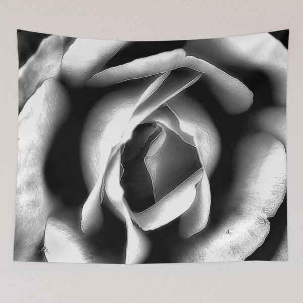 Item preview, Black and White Rose – Macro Floral Fine Art Photography designed and sold by SL Timeless Moments .
