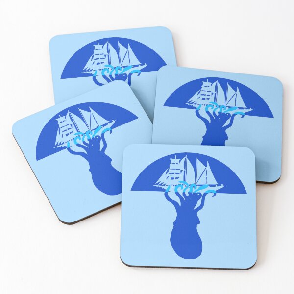 Item preview, Giant Squid Kraken Sailing Ship Attack Deep Sea Octopus designed and sold by shirt-o-mat.