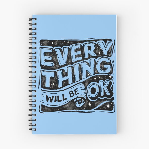 Item preview, Everything Will Be OK – Uplifting Minimalist Quote Poster for Positive Vibes designed and sold by Steff & Co.