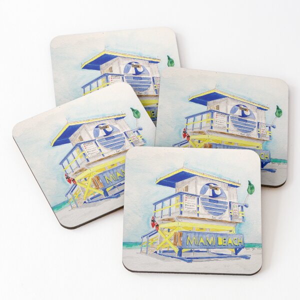 Item preview, Watercolor South Beach Lifeguard Stand 2 - Miami designed and sold by Julie Lyle.