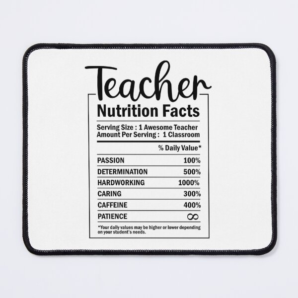 Item preview, Teacher Nutrition Facts  designed and sold by TeesYouWant.