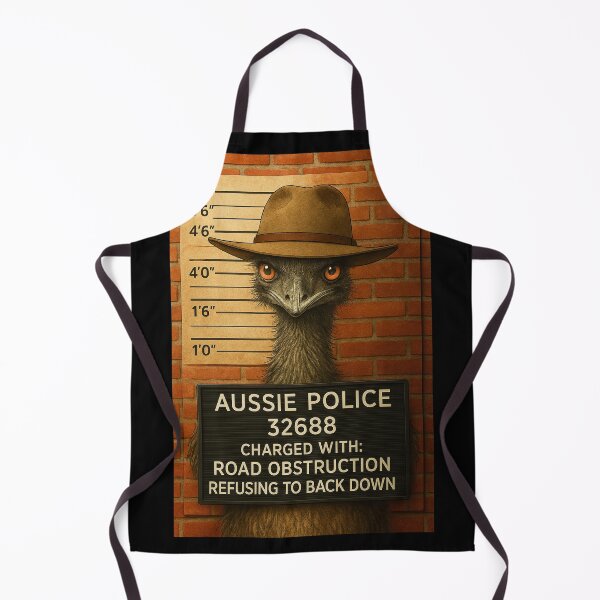 Item preview, Emu Mugshot – Funny Outback Offender Australian Wildlife Art designed and sold by Michael van der Hoorn.