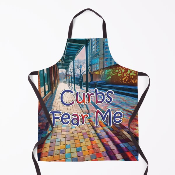 Item preview, Curbs Fear Me Mobility Humor Over City Sidewalk Flower Shape designed and sold by SandyMDesigns.