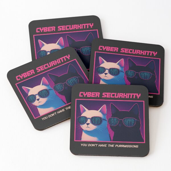 Item preview, Cyber SecuriKitty – Cyberpunk Hacker Cat Meme Shirt designed and sold by RizVibes.