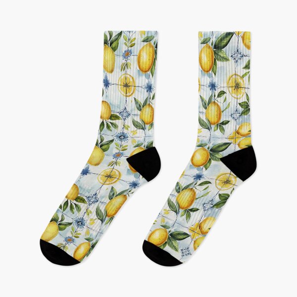Item preview, Sicilian Lemon and Tiles Pattern designed and sold by PG Illustration.