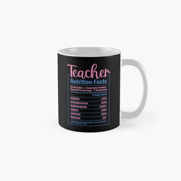 Item preview, Teacher Nutrition Facts  designed and sold by TeesYouWant.