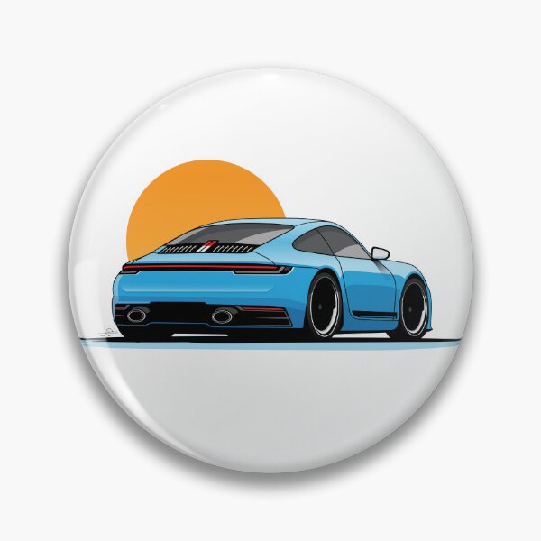 Item preview, Porsche 992 Carrera T Blue sunset Illustration  designed and sold by blackdogshop.