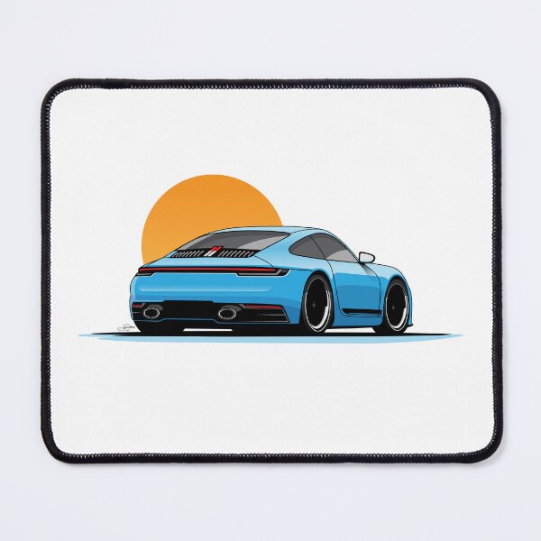 Item preview, Porsche 992 Carrera T Blue sunset Illustration designed and sold by blackdogshop.