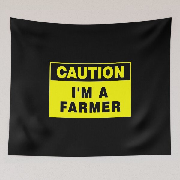 Item preview, Caution I'm A Farmer, Yellow Sign, Bold Black Font, Quotes, Farmlife  designed and sold by AASparksDesigns.
