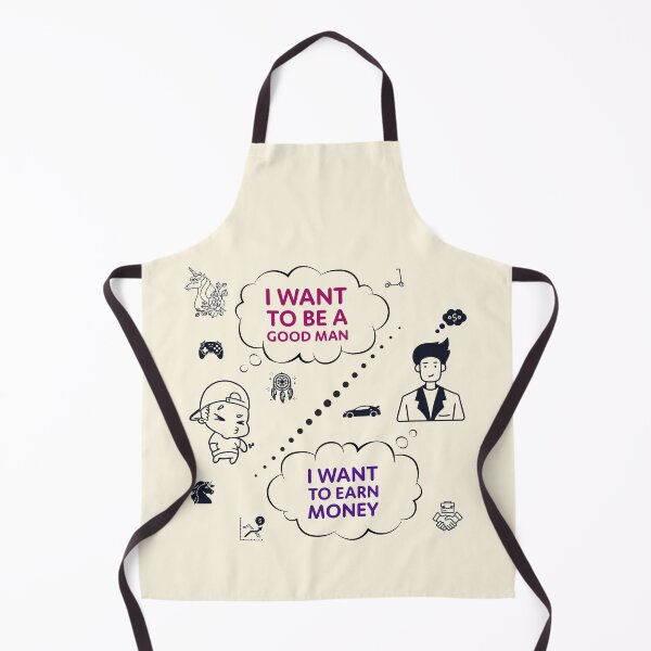 Item preview, Good Man vs Money Dilemma Modern Life Quote Art designed and sold by cabana.space.