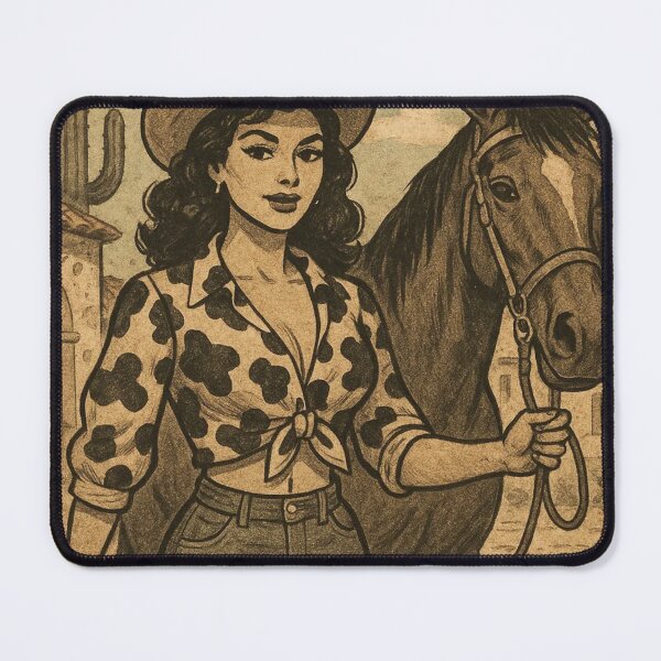 Item preview, western latin women with horse and dog designed and sold by OnlyTheWest.