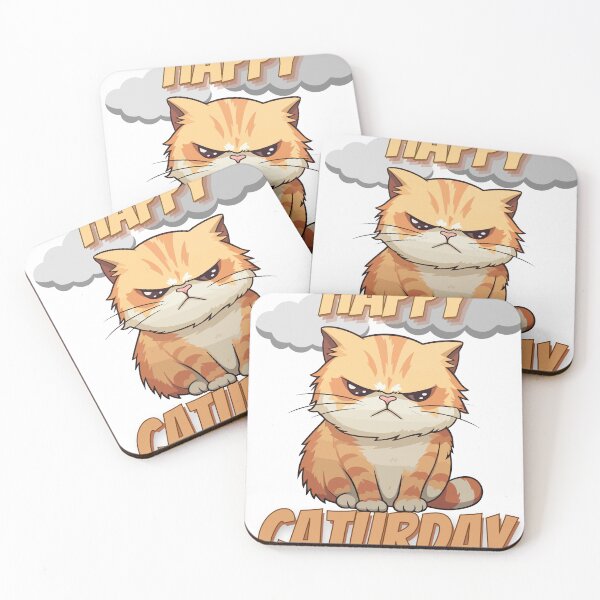 Item preview, Happy Caturday Orange Cat designed and sold by SorohanMedia.