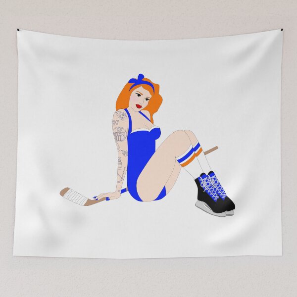 Item preview, Oilers Pinup designed and sold by Heather H Designs .