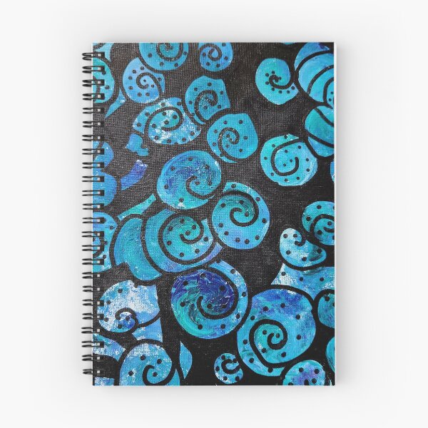 Item preview, Black and blue swirls acrylic designed and sold by Raineylanes.