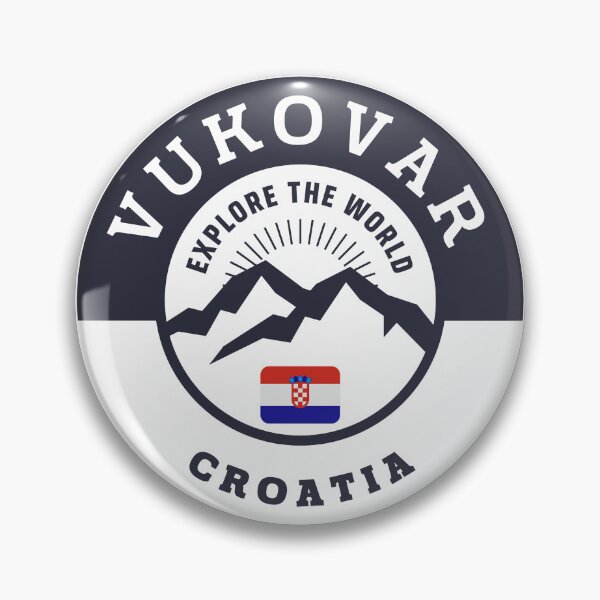 Item preview, Vukovar Croatia Black and White Crest designed and sold by World Designs.