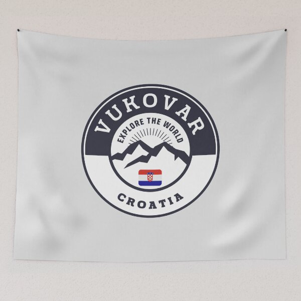 Item preview, Vukovar Croatia Black and White Crest designed and sold by World Designs.