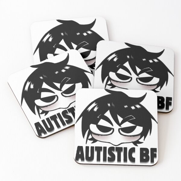 Item preview, "Autistic BF" Cute Kawaii Goofy Neurodivergent Design Black designed and sold by Drawgoa.