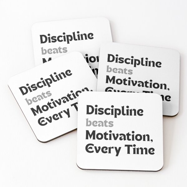 Item preview, Mindset Quote – Discipline Beats Motivation, Every Time (Minimalist Productivity Design, Grit & Focus Gift) designed and sold by MakeMyDaze.