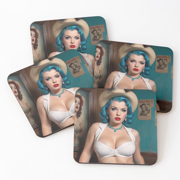Item preview, 1940s Electric Cowgirl Pin Up designed and sold by MissSaylor.