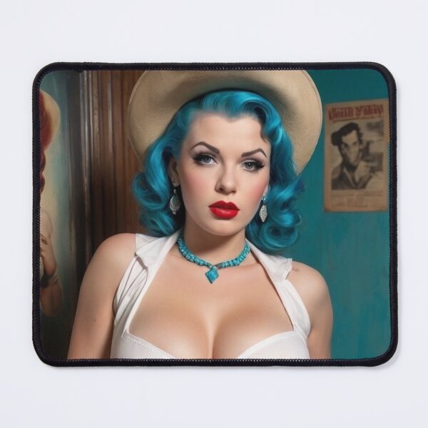 Item preview, 1940s Electric Cowgirl Pin Up designed and sold by MissSaylor.