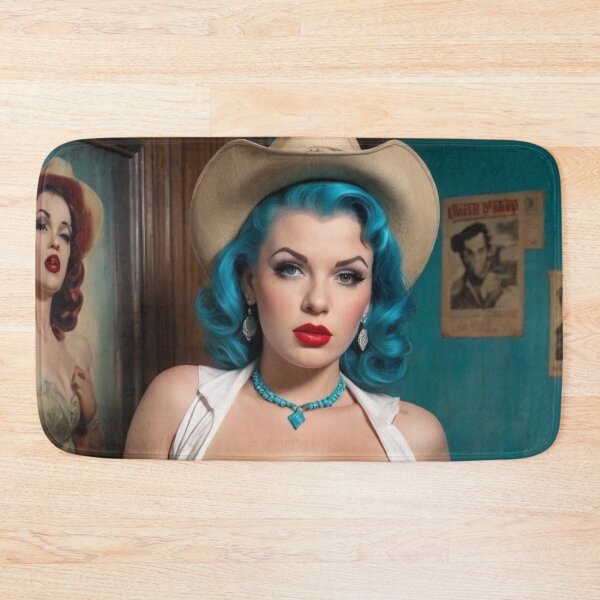 Item preview, 1940s Electric Cowgirl Pin Up designed and sold by MissSaylor.