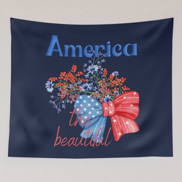 Item preview, America the Beautiful Croquette Flowers Red, White and Blue Patriotic  designed and sold by Forevermore.