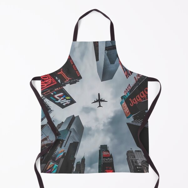 Item preview, Urban Sky Flight Sticker – Skyscraper City View with Jet Silhouette designed and sold by Artistic canvas store.