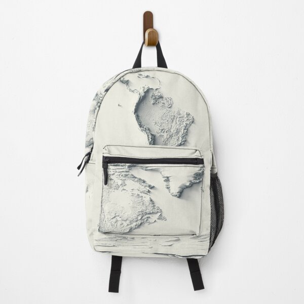 Item preview, World Map with Shaded Relief Minimalist Style – Digitally Rendered designed and sold by ThinkAboutMaps.