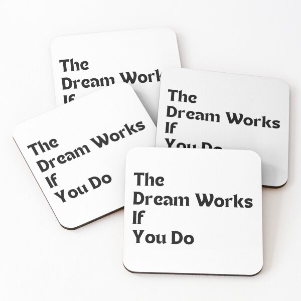 Item preview, Motivational Quote – The Dream Works If You Do (Minimalist Hustle Design, Hard Work Mindset Gift) designed and sold by MakeMyDaze.