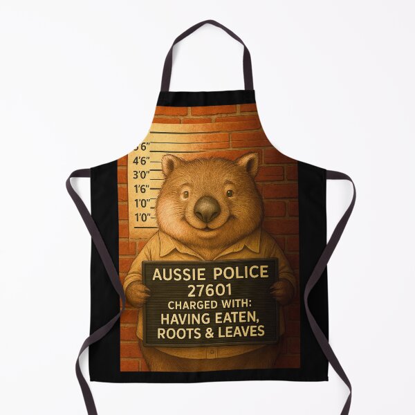 Item preview, Wombat Mugshot – Funny Aussie Animal Art from Outback Offenders designed and sold by Michael van der Hoorn.