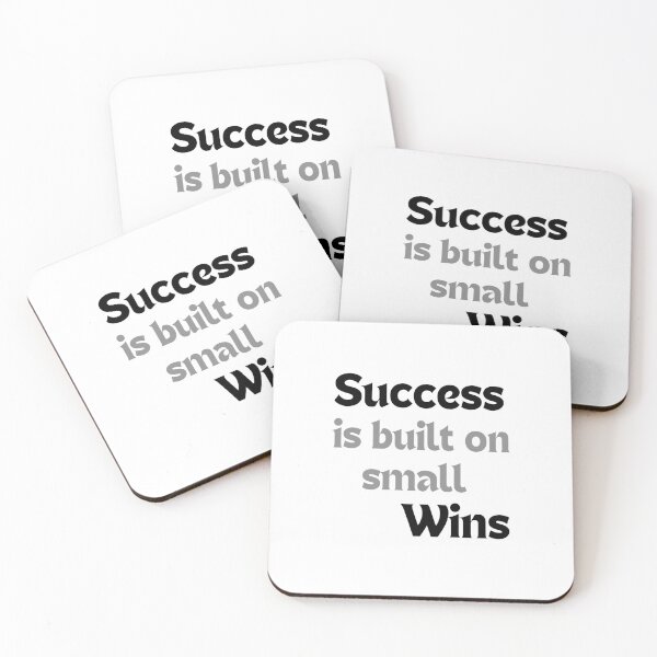 Item preview, Motivational Quote – Success Is Built on Small Wins (Minimalist Growth Mindset Design, Daily Progress Gift) designed and sold by MakeMyDaze.