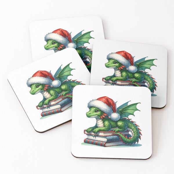 Item preview, Green Dragon Christmas And Books designed and sold by TheAnimalZ00.