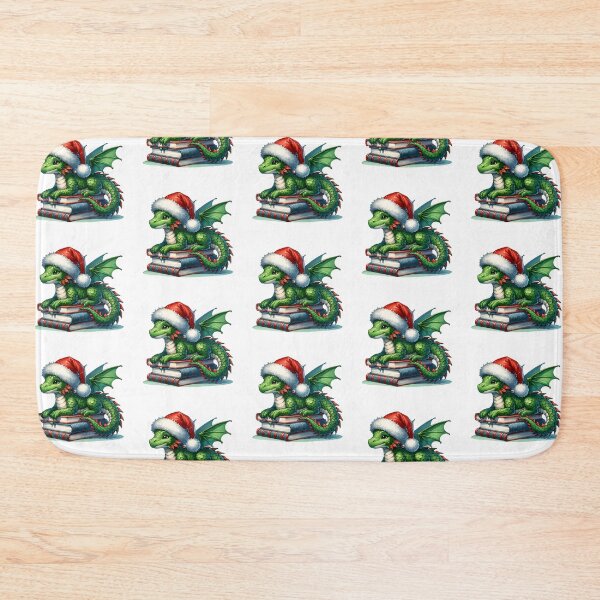 Item preview, Green Dragon Christmas And Books designed and sold by TheAnimalZ00.